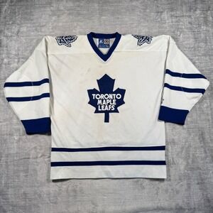 Toronto Maple Leafs Jersey Mens Medium White Starter Vintage 90s NHL Hockey